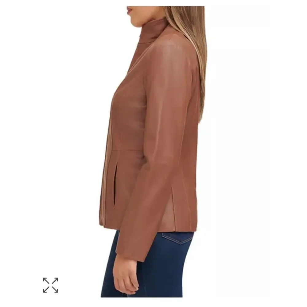 Cole Haan - NWT Fitted Leather Jacket - Picture 6 of 13